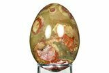 Polished Spiderweb Jasper Egg - Oregon #308701-1